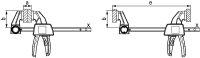 Einhandzwinge Bessey 600x80mm, EZL60-8