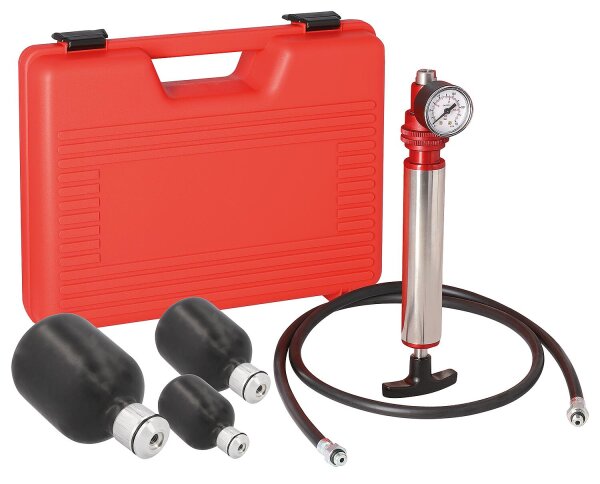 Prüfblasen-Set 3-teilig mit Handpumpe im Kunststoffkoffer