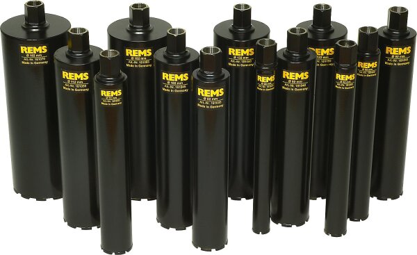 REMS Universal-Diamant-Kern- bohrkrone, UDKB 162x420xUNC 1 1/4, Anzahl Segmente 12