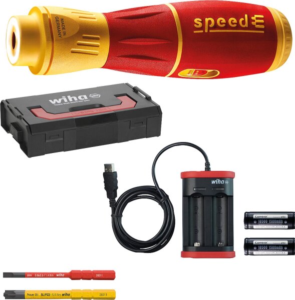 Akku-Schraubendreher-Set Wiha speedE® II, 6-teilig mit Mini-L-BOXX®