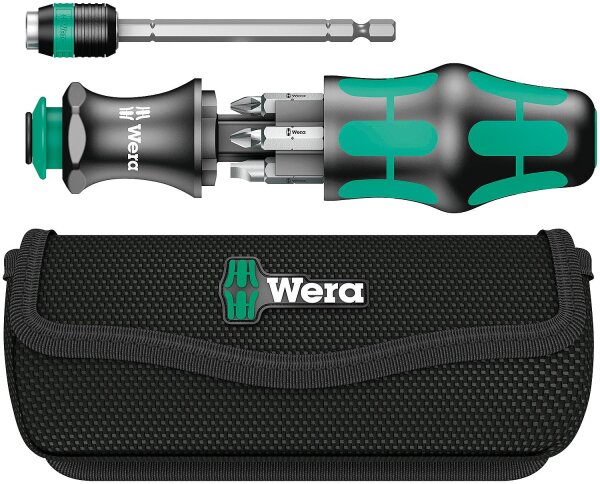 Bitschraubendreher Wera Kraftform Kompakt 20 mit Tasche, 7‑teilig