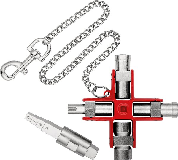 Schaltschrankschlüssel KNIPEX mit neun Schließungen