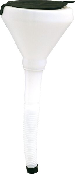 Trichter mit flexiblem Auslauf, Sieb und Verschluss, Ø220mm