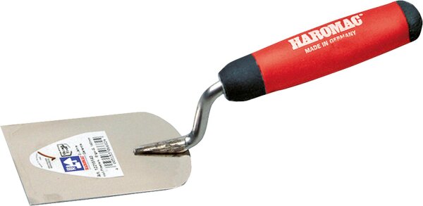 Stukkateurspachtel HAROMAC 80mm rostfrei, 2K-Ergo rotschwarz