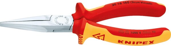 Langbeckzange KNIPEX gezahnt, Länge 160 mm verchromt, VDE geprüft