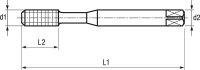 Handgewindebohrer-Satz M 8 x 1 2-teilig