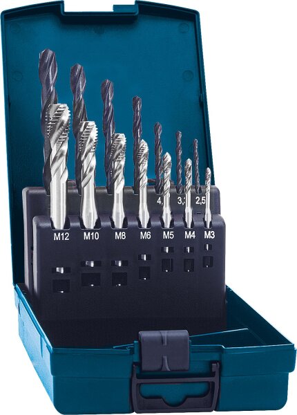Setverpackung Typ BlueBox mit Maschinengewindebohrern HSSG/RSP, M 3 - M 12