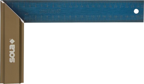 Winkel SRG250, Länge 25cm, beidseitige mm-Teilung 45 Grad Gehrungsanschlag