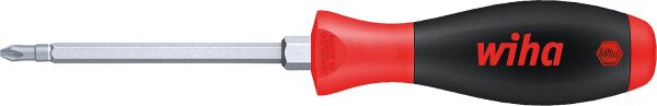 Phillips-Schraubendreher wiha 312 SoftFinish®, Klinge Sechskant, Sechskant-Schlüsselhilfe, PH2 x 100 mm