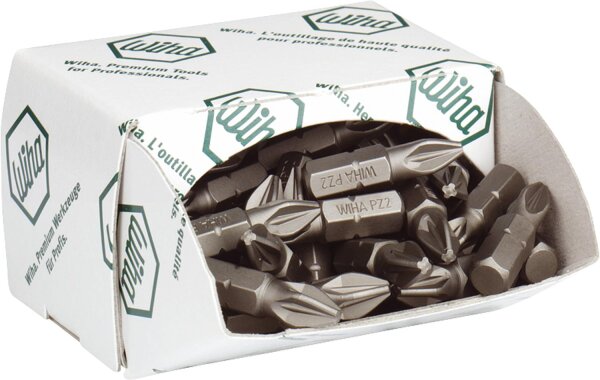 Phillips-Bit wiha 7929ZPH Standard mit 1/4"-Antrieb, kurz, PH1 x 25 mm, VPE = 50 Stück