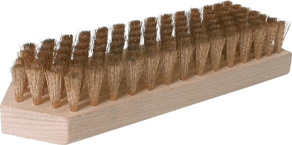 Beizbürste aus Bronzedraht 20mm 7-Reihig, zur Vorbehandlung von Holz