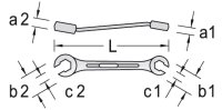 Offener Doppel-Ringschlüssel SW 30 x 32, UD (G)