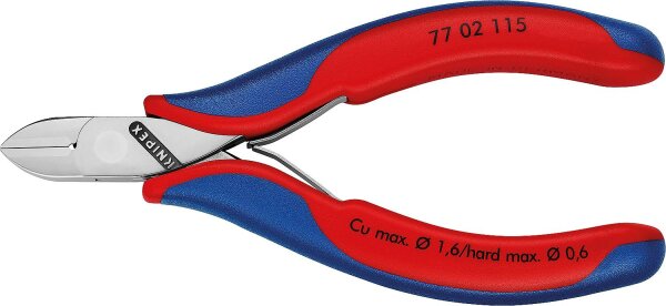 Elektronik-Seitenschneider spiegelpoliert zweifarbigen Mehrkomponenten-Griffhüllen 115mm