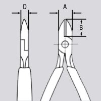 Elektronik-Seitenschneider spiegelpoliert zweifarbigen...