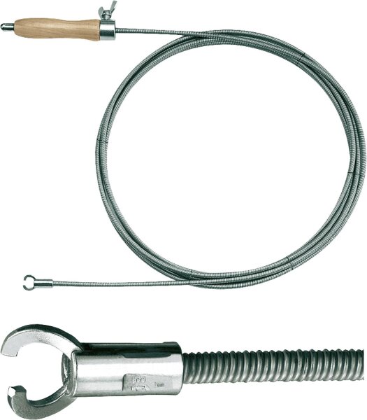 Rohrreinigungswelle doppellag. verstellb. Handgriff, 5 m, 7 mm