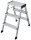 Doppel-Klapp Tritt Rolly Arb.Höhe 2,45 m Standhöhe 0,44 m 2x2 Stufen