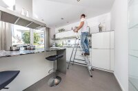 Stufen-Steh-Leiter Arb.Höhe 2,85 Standhöhe 0,85 Länge 1,60, 4 Stufen