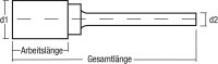 HM-Frässtift Zylinder, mit Stirnverzahnung Ø 6,0 mm, EINZELN