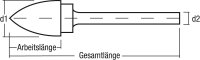 HM-Frässtift Spitzbogen Ø 10,0 mm EINZELN