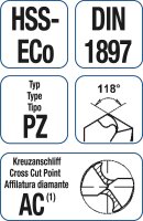 HSS Spiralbohrer blank extra kurz PZ zyl. 4,2 10 Stück (VPE)