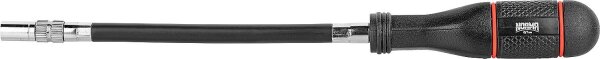 Flexibler Schraubendreher, 25 cm mit drehbarer Stecknuss 6mm und 7mm