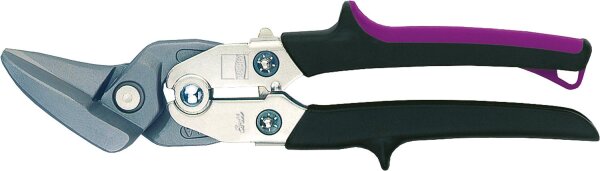 Ideal-Blechschere HSS HRC65 mit doppelter Hebelübersetzung Typ D27AHL links 260x33mm