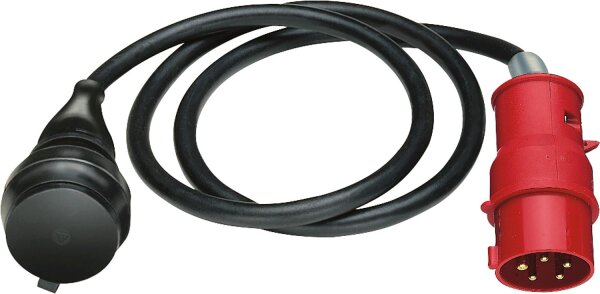 Adapter Leitung IP44 Kabellänge=1,5m Schwarz