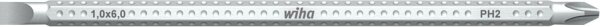 Phillips - Schlitz-Wechselklinge wiha 28401 SYSTEM 6, PH1 - SL4,0 x 0,8 x 150 mm