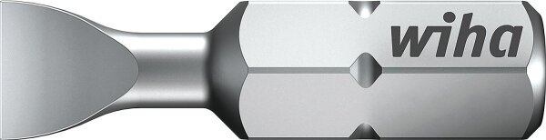 Schlitz-Bit wiha 7010Z Standard mit 1/4"-Antrieb, metrisch, kurz, SL8,0 x 1,6 x 25 mm