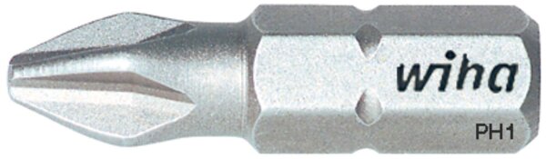 Phillips-Bit wiha 7011Z Standard mit 1/4"-Antrieb, kurz, PH0 x 25 mm