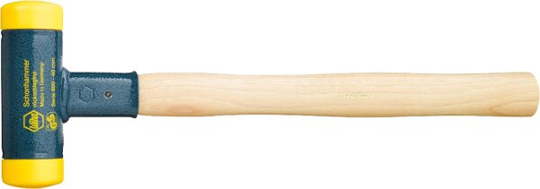 Rückschlagfreier Schonhammer mit Hickory-Holzstiel Typ 800, Schlagkopf-Ø 30 mm