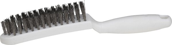 Handbürste mit Kunststoffgriff 3-Reihig, Edelstahldraht 25mm für die Lebensmittelindustrie