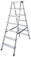 Stufen-Doppel-Leiter Arb.Höhe 2,43 m Standhöhe 0,43 m Länge 0,95 2x4 Stufen