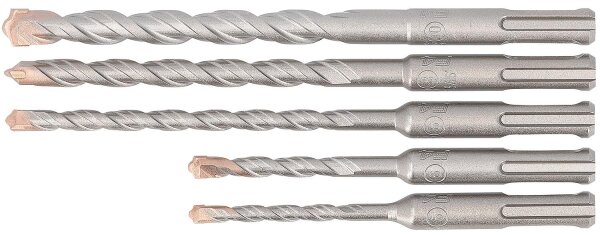 Hammerbohrer-Set Alpen 5-teilig SDS-plus Ø 5, 6, 6, 8, 10 mm