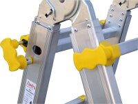 Alu-Teleskopleiter mit Stahlgelenk Typ 984/4x4