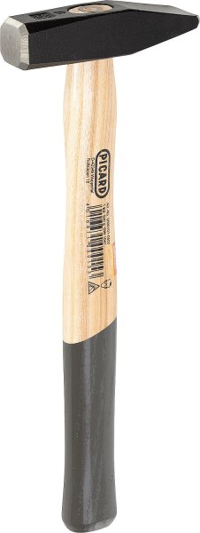 Schlosserhammer PICARD 800g, Deutsche Form, mit Eschenstiel