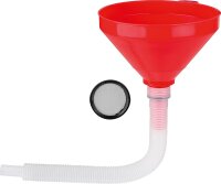 Trichter mit Sieb D: 200mm mit flexiblem Auslauf aus...