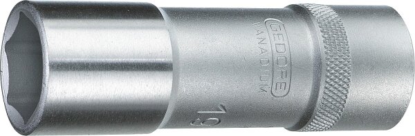 Steckschlüsseleinsatz GEDORE 1/2" 6-kant, metrisch, SW 16,0mm Länge 77mm