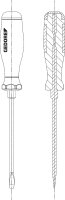 Schlitzschraubendreher GEDORE mit Schlagkappe 1,2x6,5x150mm Gesamtlänge: 255mm