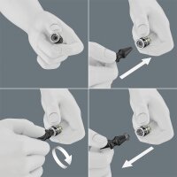 Mutter-Entnahmewerkzeug WERA für 1/4",...