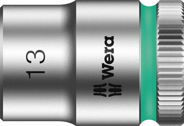 Außensechskant-Steckschlüsseleinsatz Wera 8790 HMB mit 3/8"-Antrieb, metrisch, kurz, SW 13,0 x 29 mm