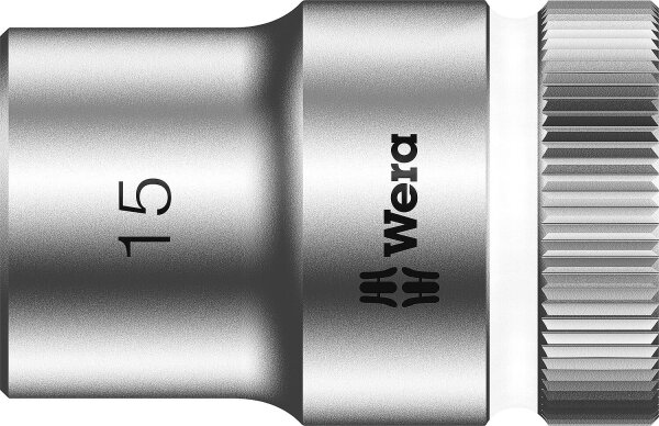 Außensechskant-Steckschlüsseleinsatz Wera 8790 HMC mit 1/2"-Antrieb, metrisch, kurz, SW 15,0 x 37 mm