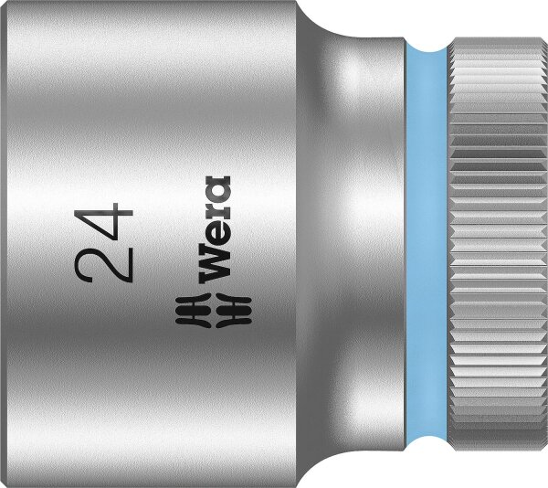 Außensechskant-Steckschlüsseleinsatz Wera 8790 HMC mit 1/2"-Antrieb, metrisch, kurz, SW 24,0 x 37 mm