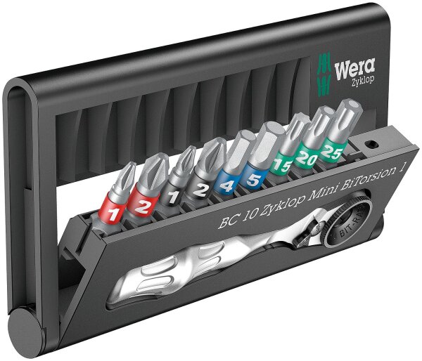 Bitset WERA Bit-Check 10-teilig inkl. Zyklop Mini BiTorsion