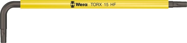 Torx®-Winkelschlüssel Wera 967 SL TORX® HF, Multicolour, ummantelt, BlackLaser, mit Haltefunktion, T15 x 90 mm