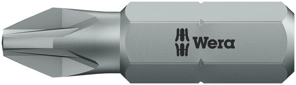 Pozidriv-Bit Wera 855/1 Z mit 1/4"-Antrieb, kurz, Zähhart, PZ0 x 25 mm