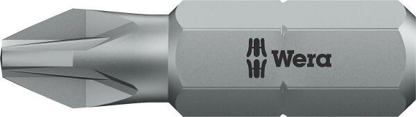 Pozidriv-Bit Wera 855/1 Z mit 1/4"-Antrieb, lang, Zähhart, PZ1 x 50 mm