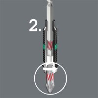 Torx®-Bit Wera 867/1 BDC mit 1/4"-Antrieb,diamantbeschichtet mit BiTorsions-Zone, T20 x 25 mm