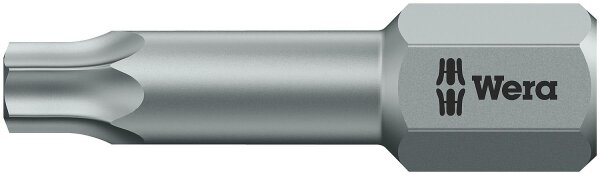 Torx®-Bit Wera 867/1 TZ mit 1/4"-Antrieb, kurz, Zähhart mit Torsions-Zone, T27 x 25 mm