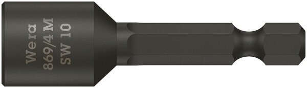 Außensechskant-Steckschlüsseleinsatz Bit 869/4 M mit 1/4"-Antrieb, metrisch, magnetisch, SW 10,0 x 50mm